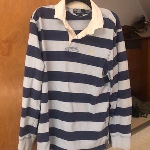 Vintage 90’s Ralph Lauren Long Sleeve striped Polo Rugby. Mens Large